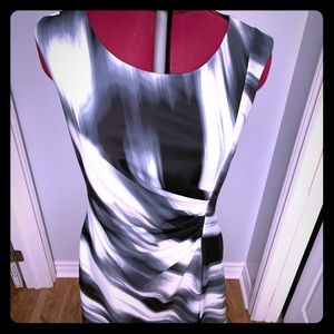 Black and White Lightly Lined Dress